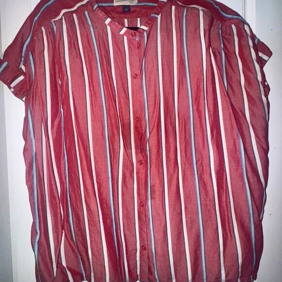 Universal Thread Striped Button-Up Blouse | XXL | Gently Used - Picture 3 of 5